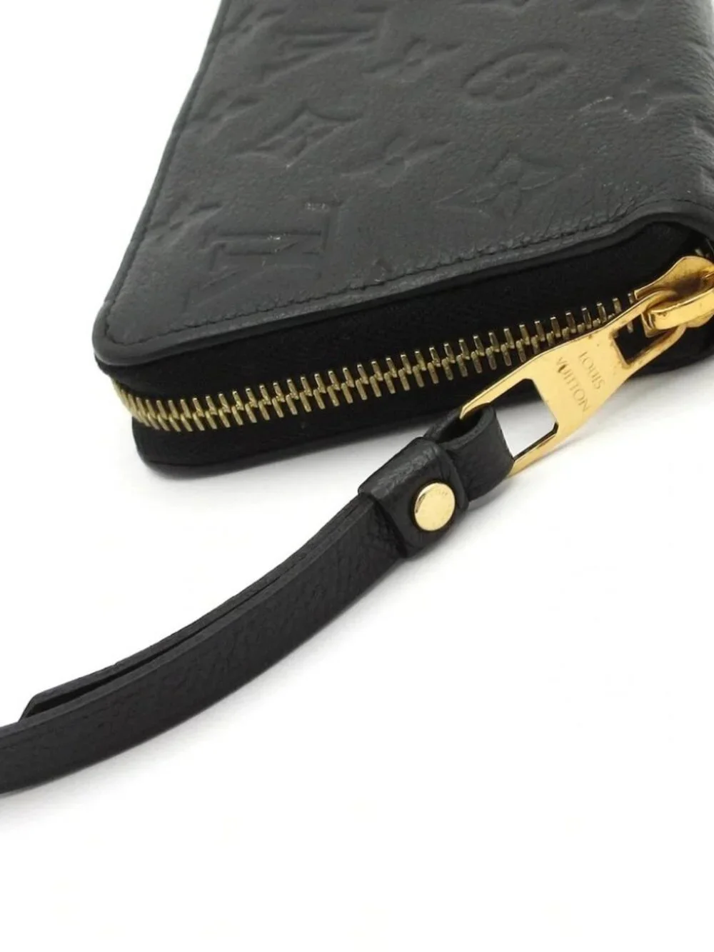LOUIS VUITTON Zippy Wallet Noir Monogram Empreinte Long Wallet